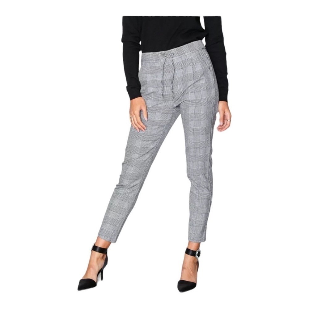 Vero Moda NWT VMEVA Mr Loose String Cchecked Pants Size‎ Small 32” EF1